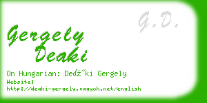 gergely deaki business card